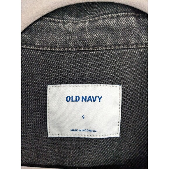 Embroidered Patch Denim Jacket Women’s Size S Old Navy Black Skull Pisces Custom - Picture 10 of 14